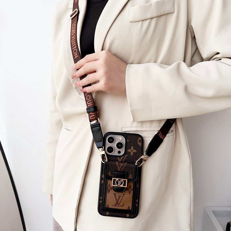 Louis Card Holder Crossbody iPhone Case