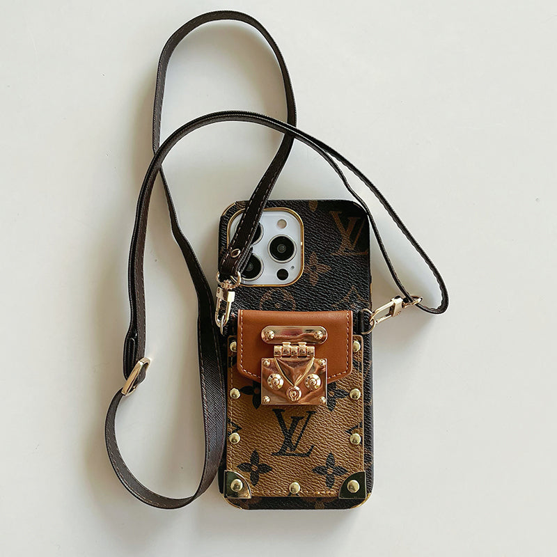 iPhone Case - Louis Vuitton Chain Leather Case