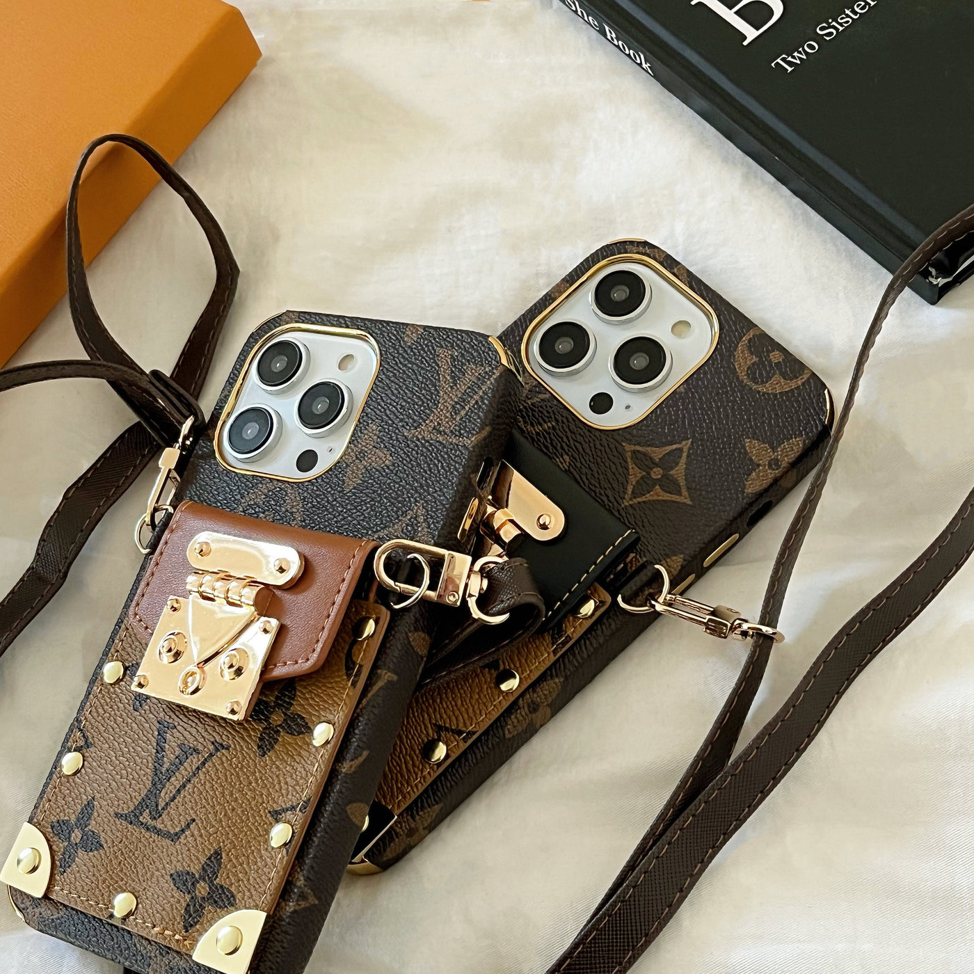 Louis Chain Leather iPhone Case