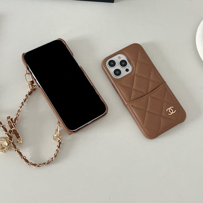 CC Leather Chain iPhone Case