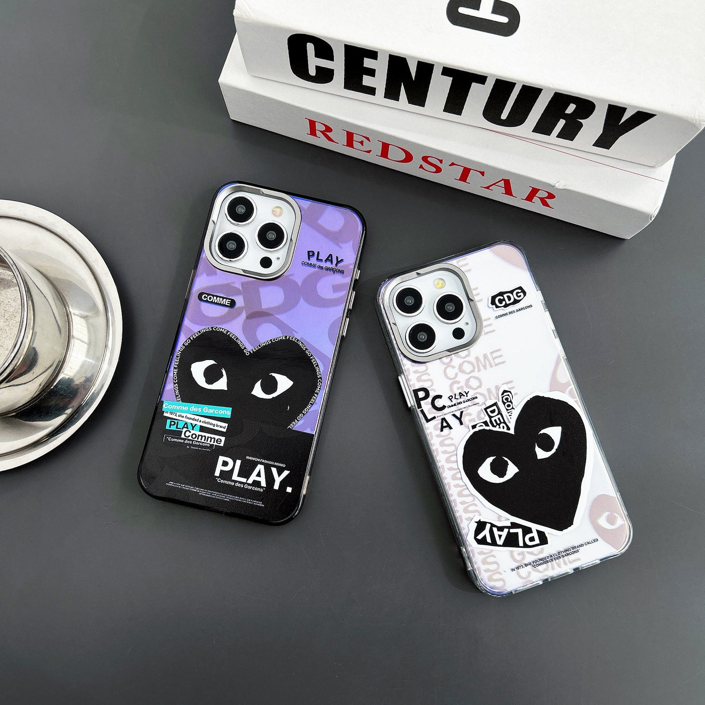 CD Play Silver & Purple iPhone Case