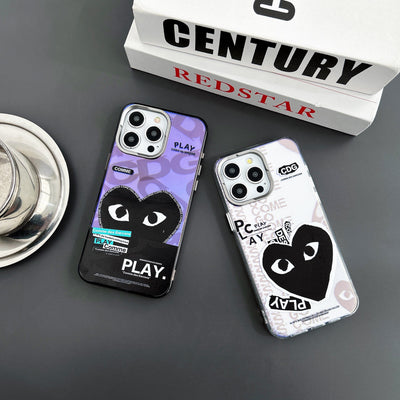 CD Play Silver & Purple iPhone Case