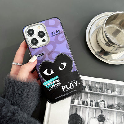 CD Play Silver & Purple iPhone Case