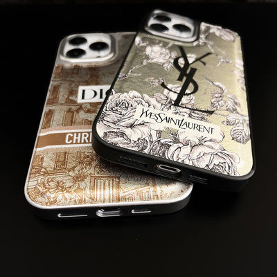 CD Plating Leather iPhone Case