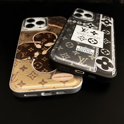 Louis Plating Leather iPhone Case