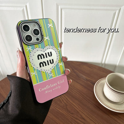 Miu Pink & Green iPhone Case