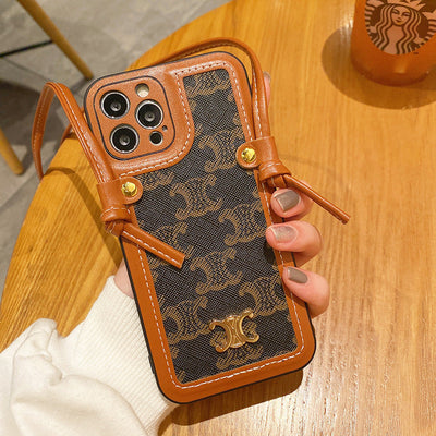 CE Chain Leather iPhone Case