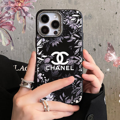 iPhone Case - CHANEL Black Flower Case