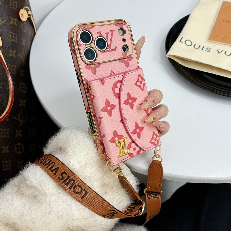Louis Color Crossbody Card Bag iPhone Case