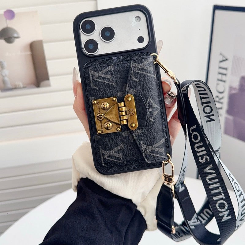 Louis Crossbody Card Bag Lock iPhone Case