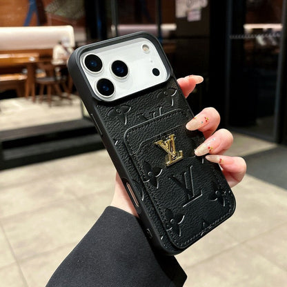 Louis Color Card Bag Leather iPhone Case