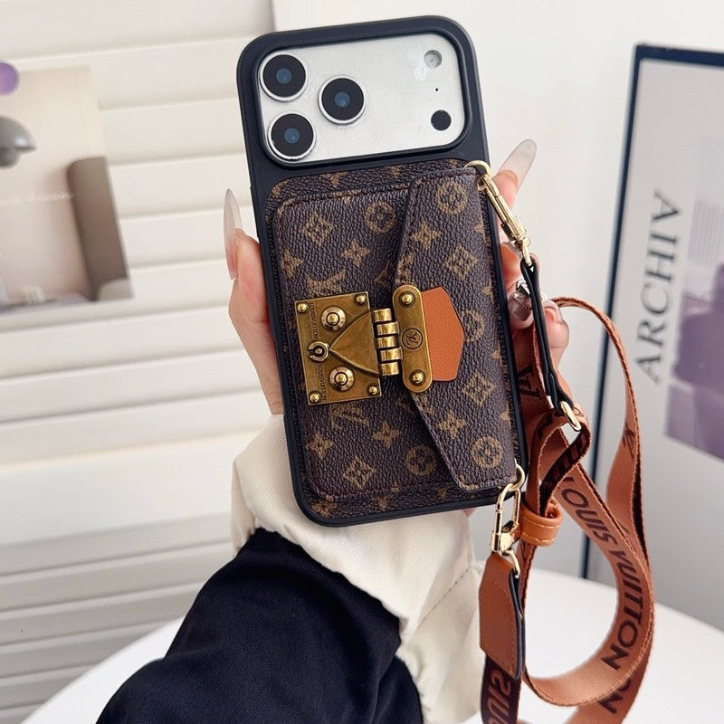 Louis Crossbody Card Bag Lock iPhone Case