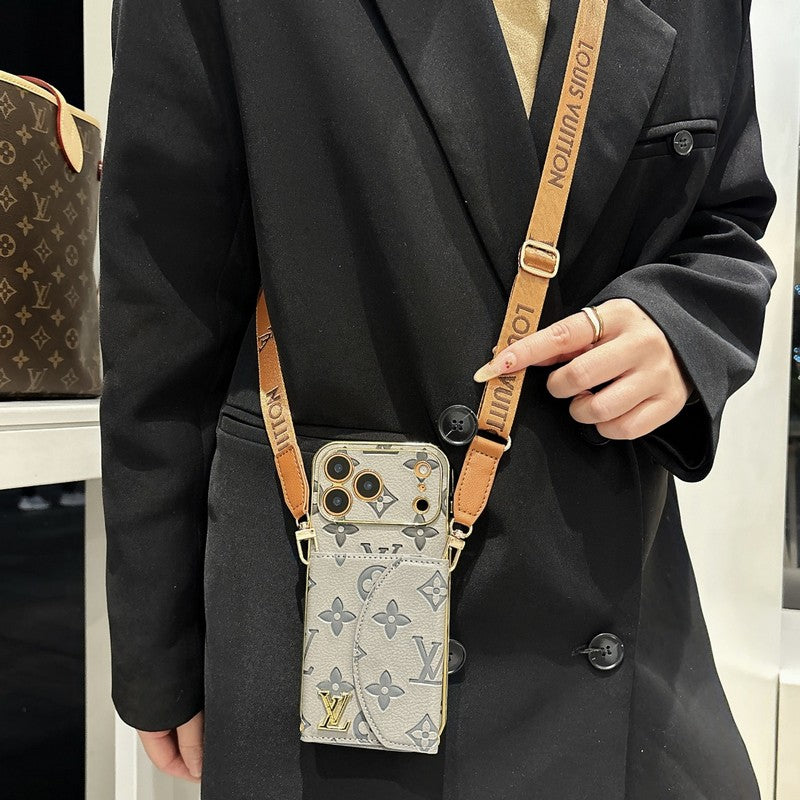 Louis Color Crossbody Card Bag iPhone Case