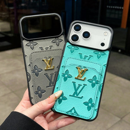 Louis Color Card Bag Leather iPhone Case