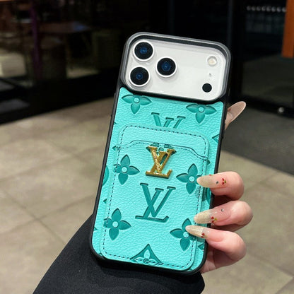 Louis Color Card Bag Leather iPhone Case