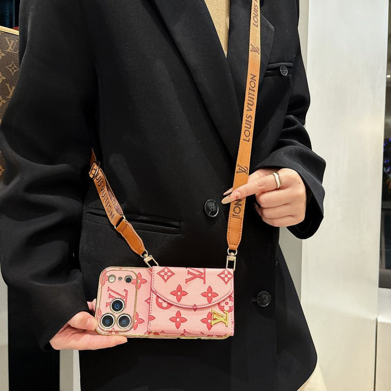 Louis Color Crossbody Card Bag iPhone Case