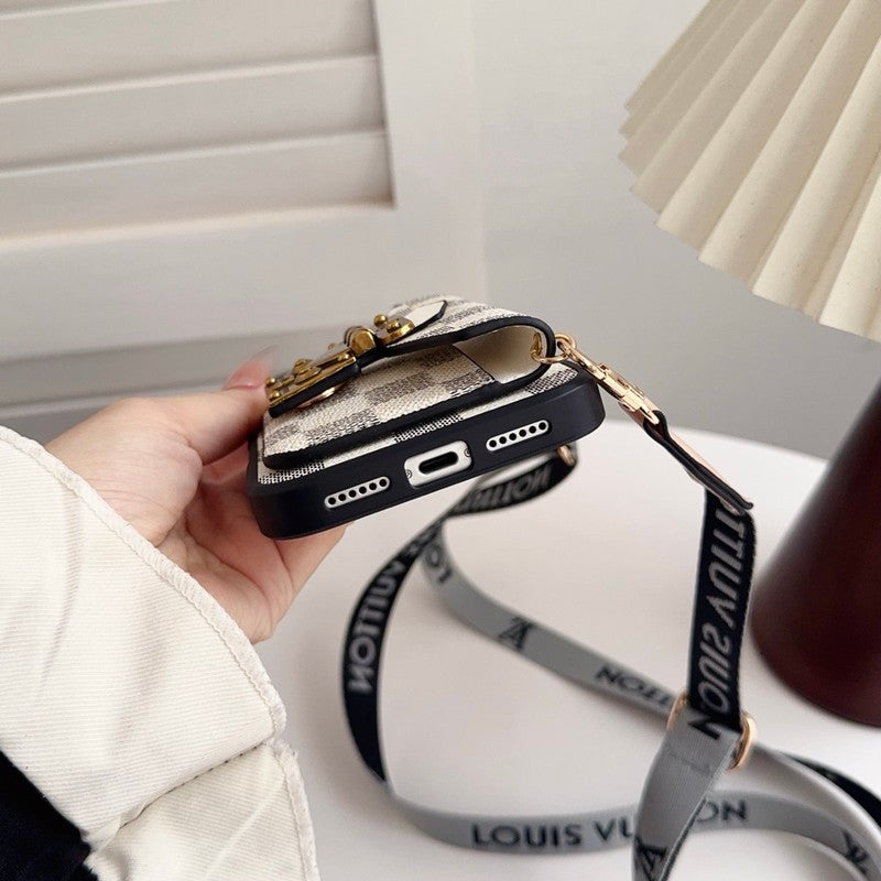 Louis Crossbody Card Bag Lock iPhone Case